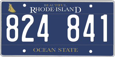 RI license plate 824841