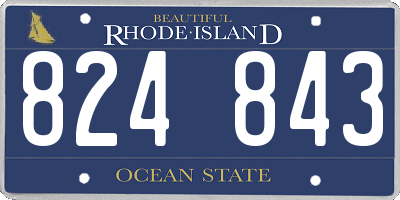 RI license plate 824843