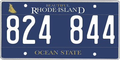 RI license plate 824844