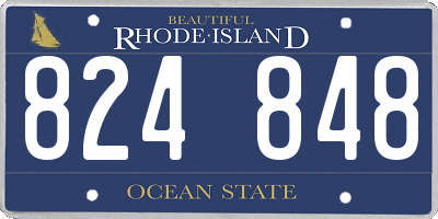 RI license plate 824848