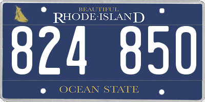 RI license plate 824850