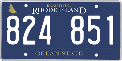 RI license plate 824851