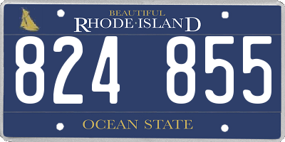 RI license plate 824855
