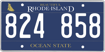 RI license plate 824858