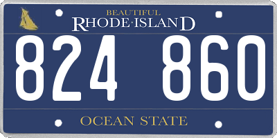 RI license plate 824860