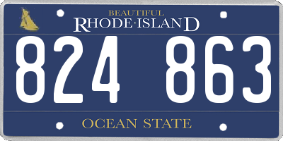 RI license plate 824863
