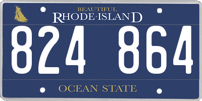 RI license plate 824864