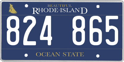 RI license plate 824865
