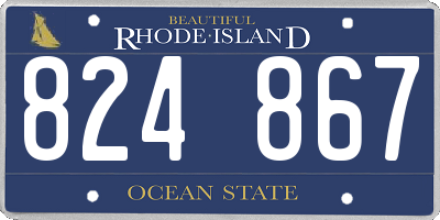 RI license plate 824867