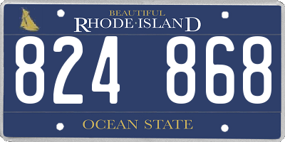 RI license plate 824868