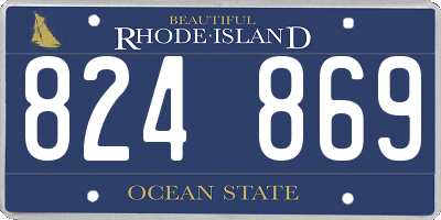 RI license plate 824869