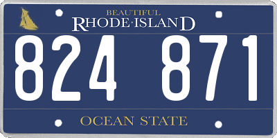 RI license plate 824871
