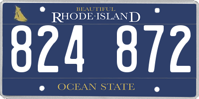 RI license plate 824872