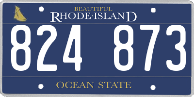 RI license plate 824873