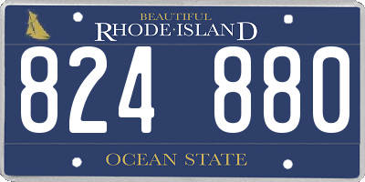 RI license plate 824880