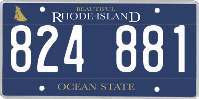 RI license plate 824881