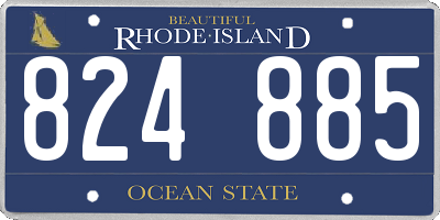 RI license plate 824885