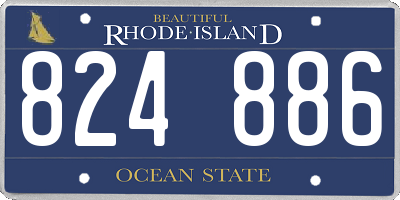 RI license plate 824886