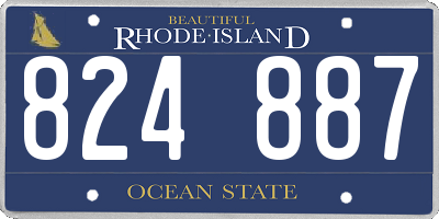 RI license plate 824887