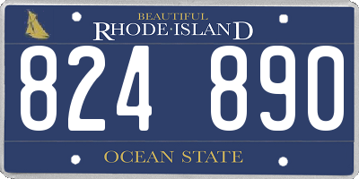 RI license plate 824890