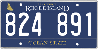 RI license plate 824891