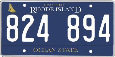 RI license plate 824894