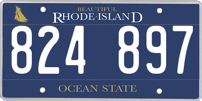 RI license plate 824897