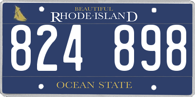 RI license plate 824898