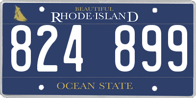 RI license plate 824899