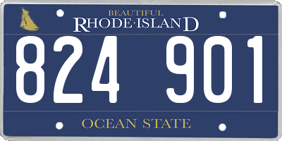 RI license plate 824901