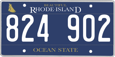 RI license plate 824902