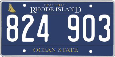 RI license plate 824903