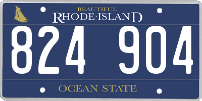 RI license plate 824904