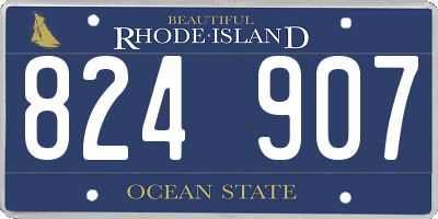 RI license plate 824907