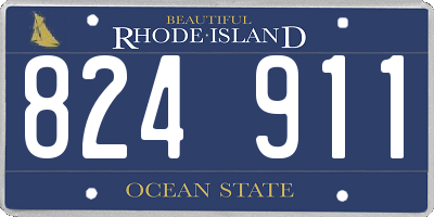 RI license plate 824911