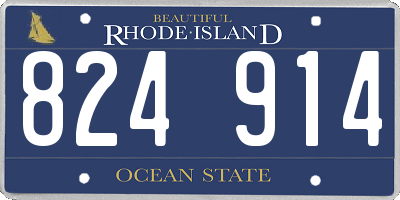 RI license plate 824914