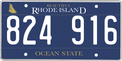 RI license plate 824916