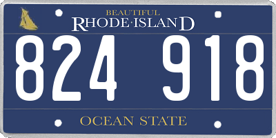 RI license plate 824918
