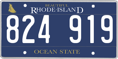 RI license plate 824919