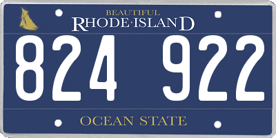 RI license plate 824922
