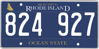 RI license plate 824927