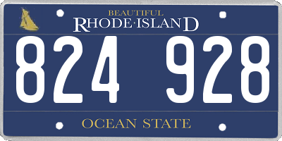 RI license plate 824928