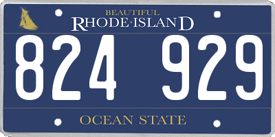 RI license plate 824929