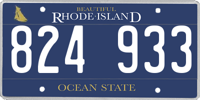 RI license plate 824933