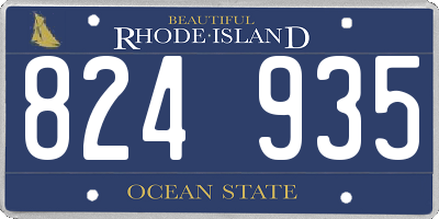 RI license plate 824935