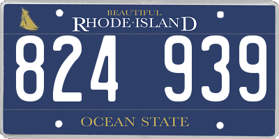 RI license plate 824939