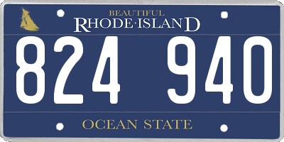 RI license plate 824940