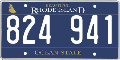 RI license plate 824941