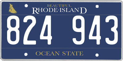 RI license plate 824943