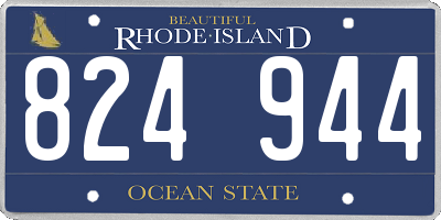 RI license plate 824944